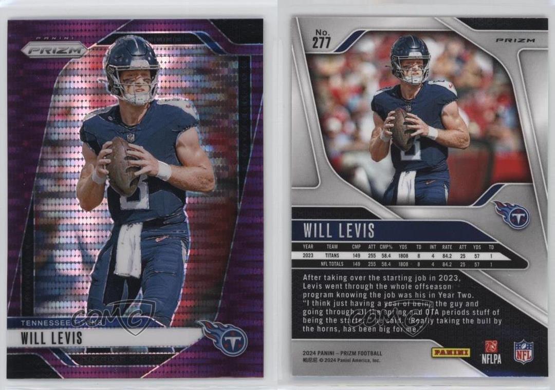 2024 Panini Prizm Purple Pulsar Prizm Will Levis 2024 #277