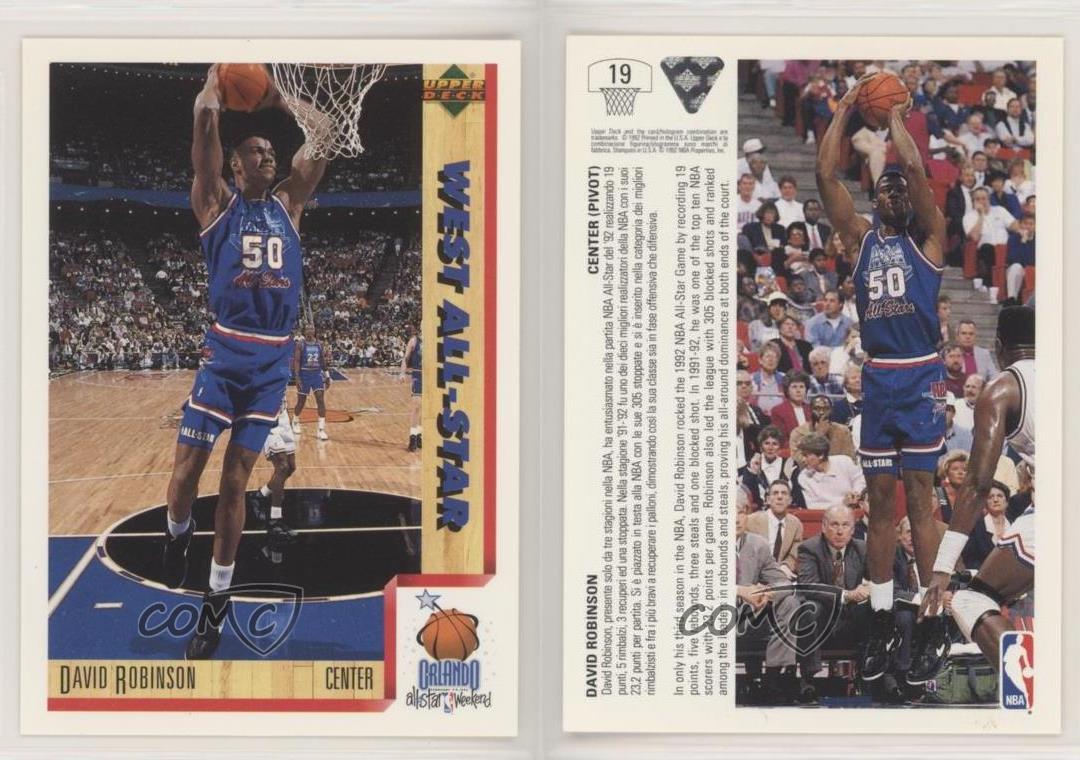 1991-92 Upper Deck International Spanish David Robinson #19 HOF