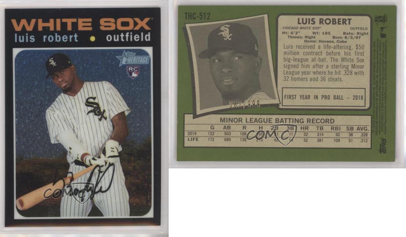 2020 Topps Heritage High Number Chrome /999 Luis Robert #THC-512 Rookie RC - Bild 4 von 5