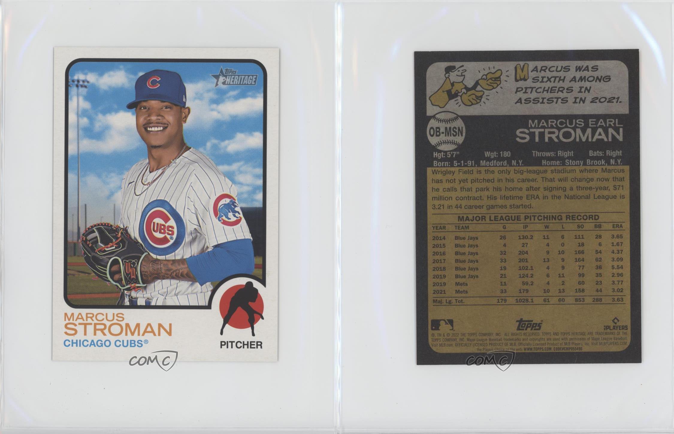 2022 Heritage High Number 1973 Boxtopper #OB-MSN Marcus Stroman