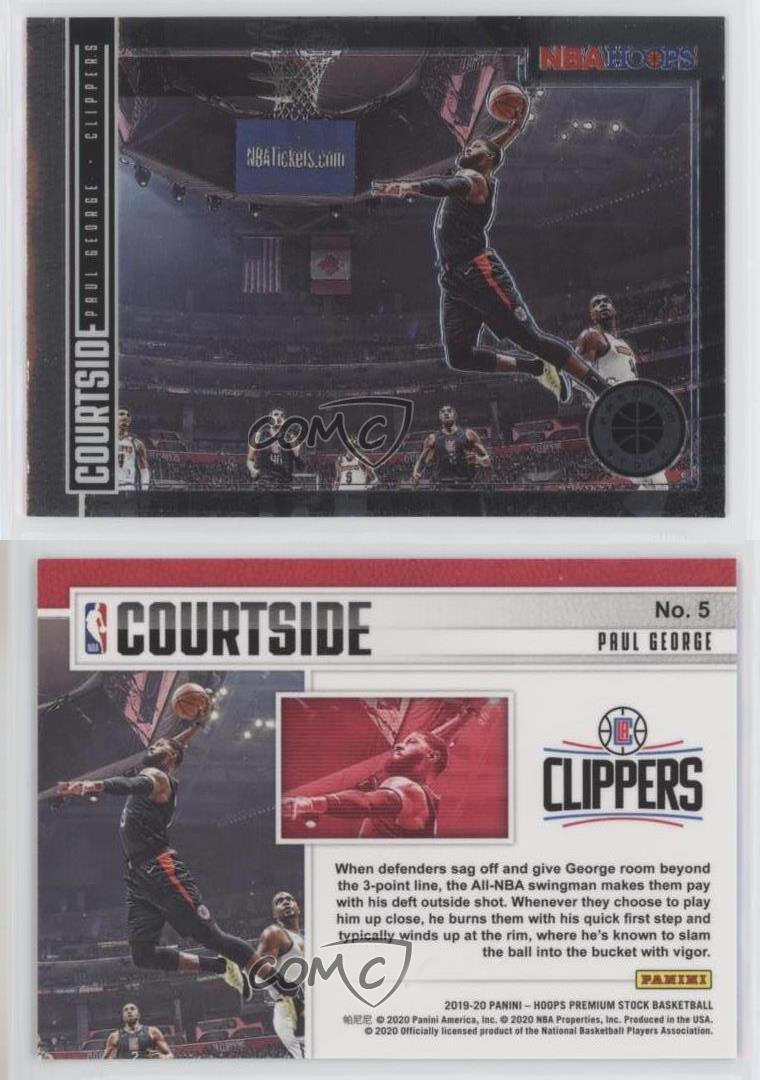 Panini NBA Hoops 2019-20 Premium Stock Courtside Paul George en ligne #5