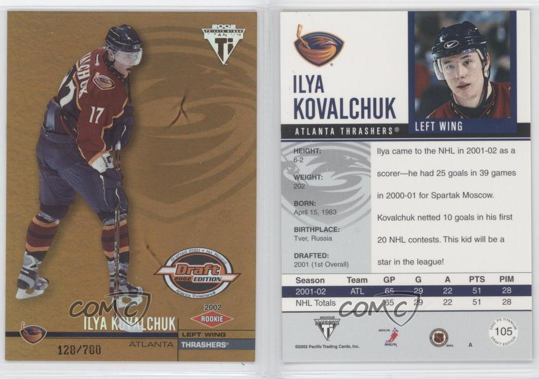 2001 Pacific Private Stock Titanium Draft Edition /780 Ilya Kovalchuk Rookie RC - Picture 4 of 4