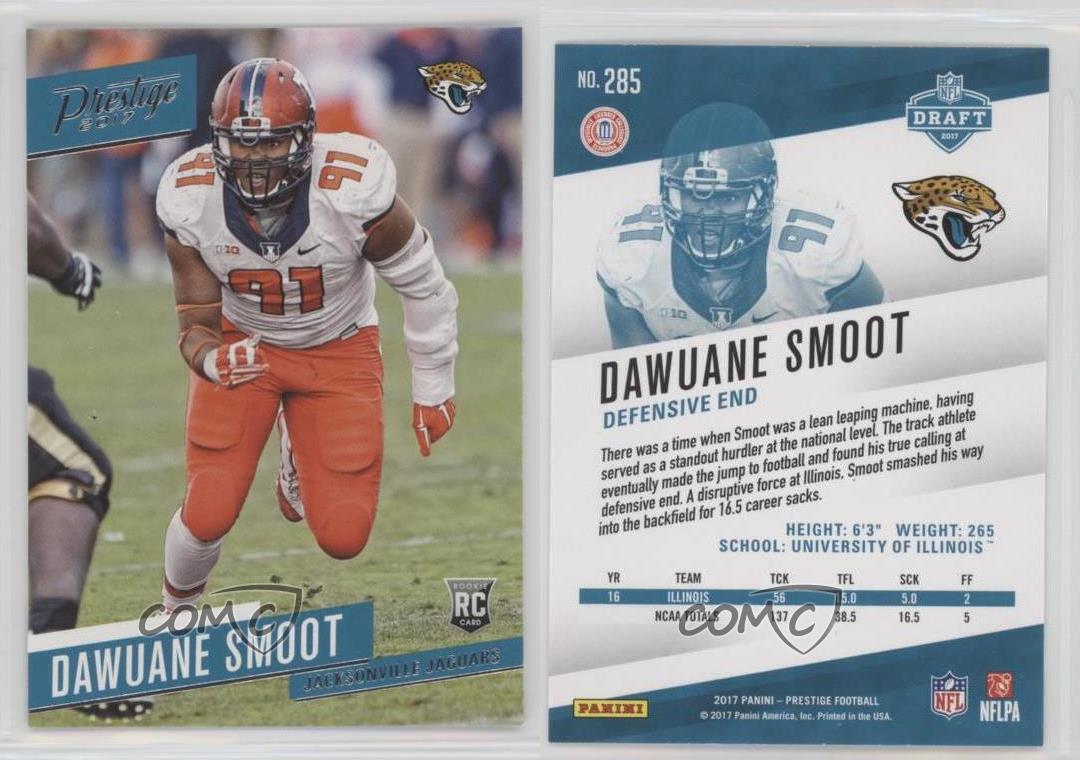 Dawuane Smoot - Jaguars #285 Prestige Football 2017 Panini RC Trading Card