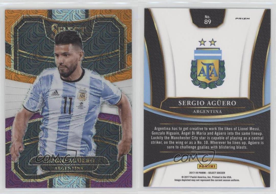 Sergio Aguero - Argentina 2017-18 Panini Select #89 –