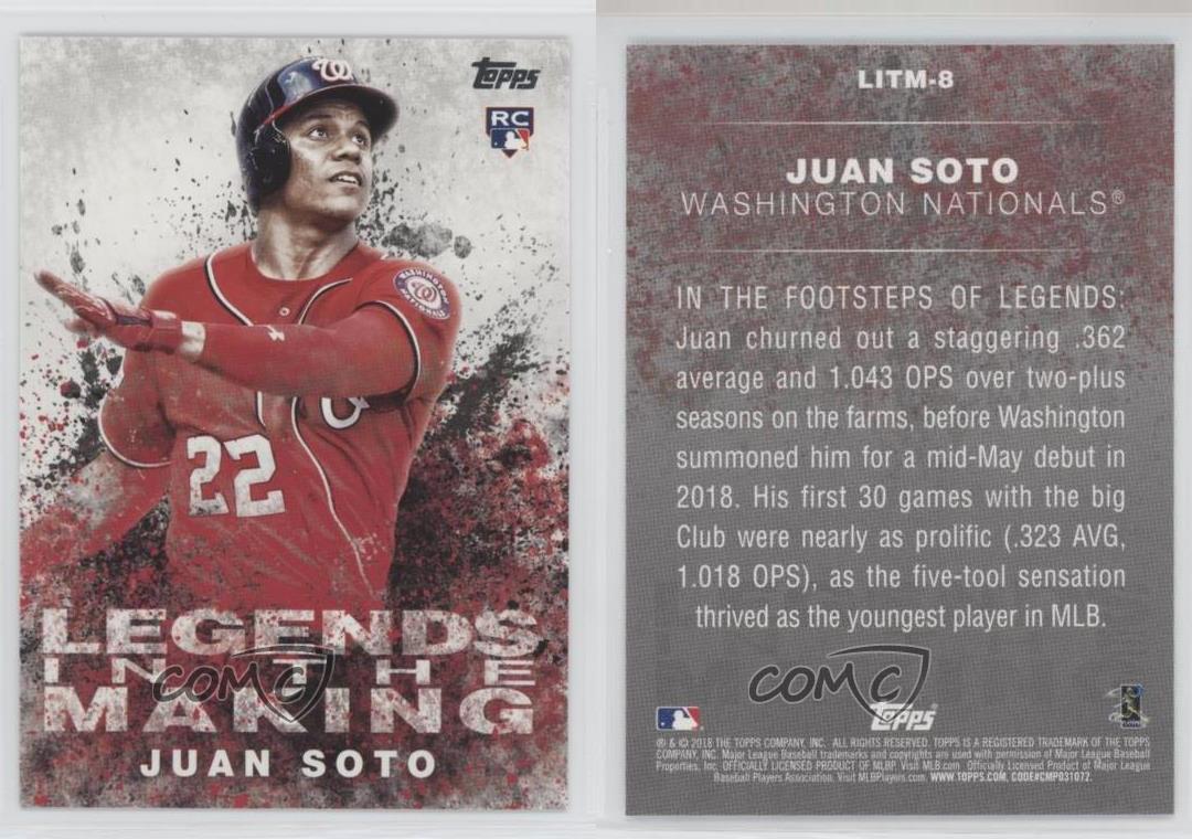 2018 TOPPS NOW #266 JUAN SOTO YOUNGEST TO GET INTENTIONALLY WALKED SINCE 1989 