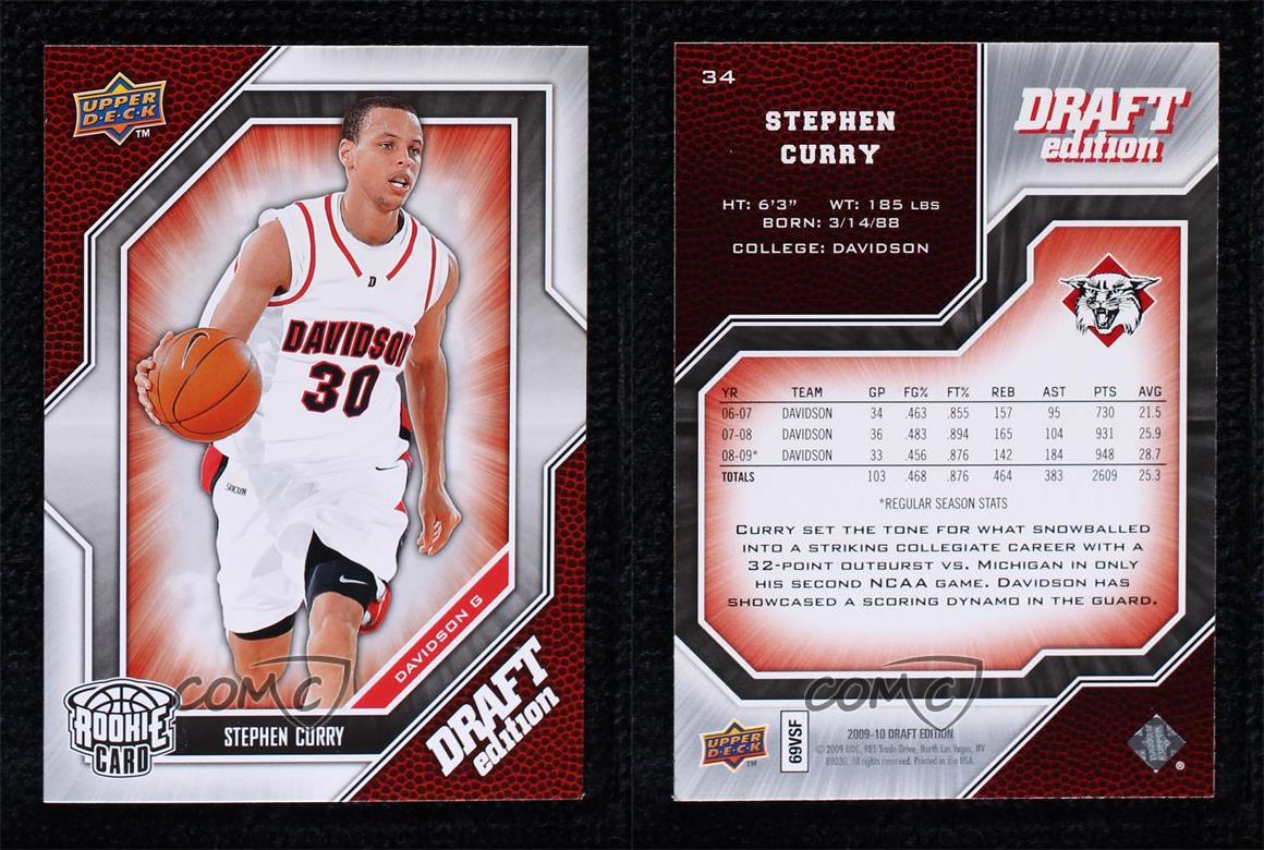 2009-10 Upper Deck Draft Edition Stephen Curry #34 Rookie RC | eBay