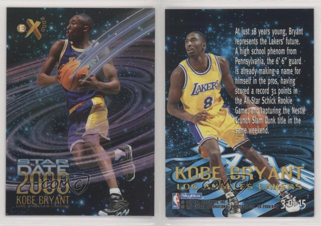 1996-97 Skybox E-X2000 Star Date 2000 Kobe Bryant #3 Rookie
