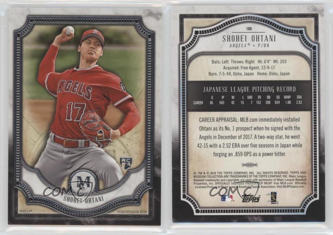 2018 Topps Museum Collection Shohei Ohtani #100 Rookie RC | eBay
