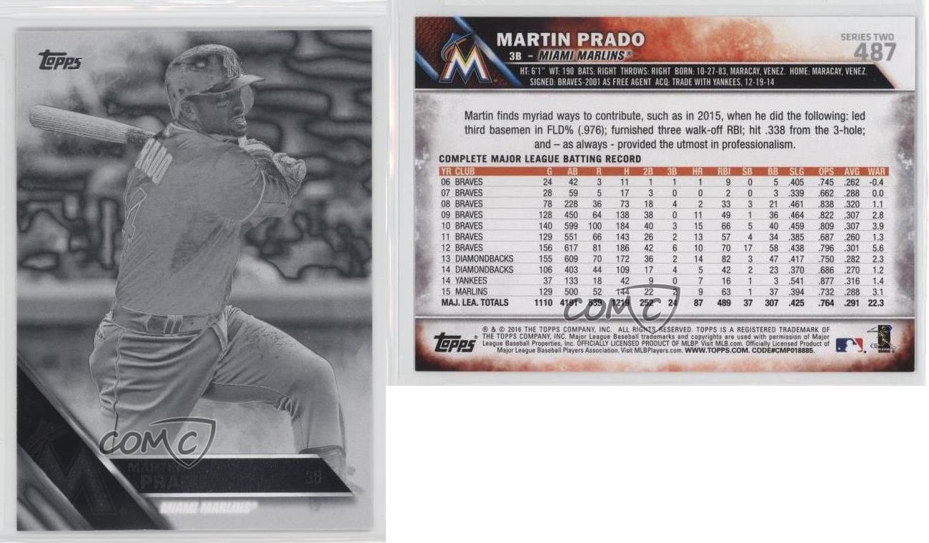  2016 Topps Series 2 #487 Martin Prado Miami Marlins