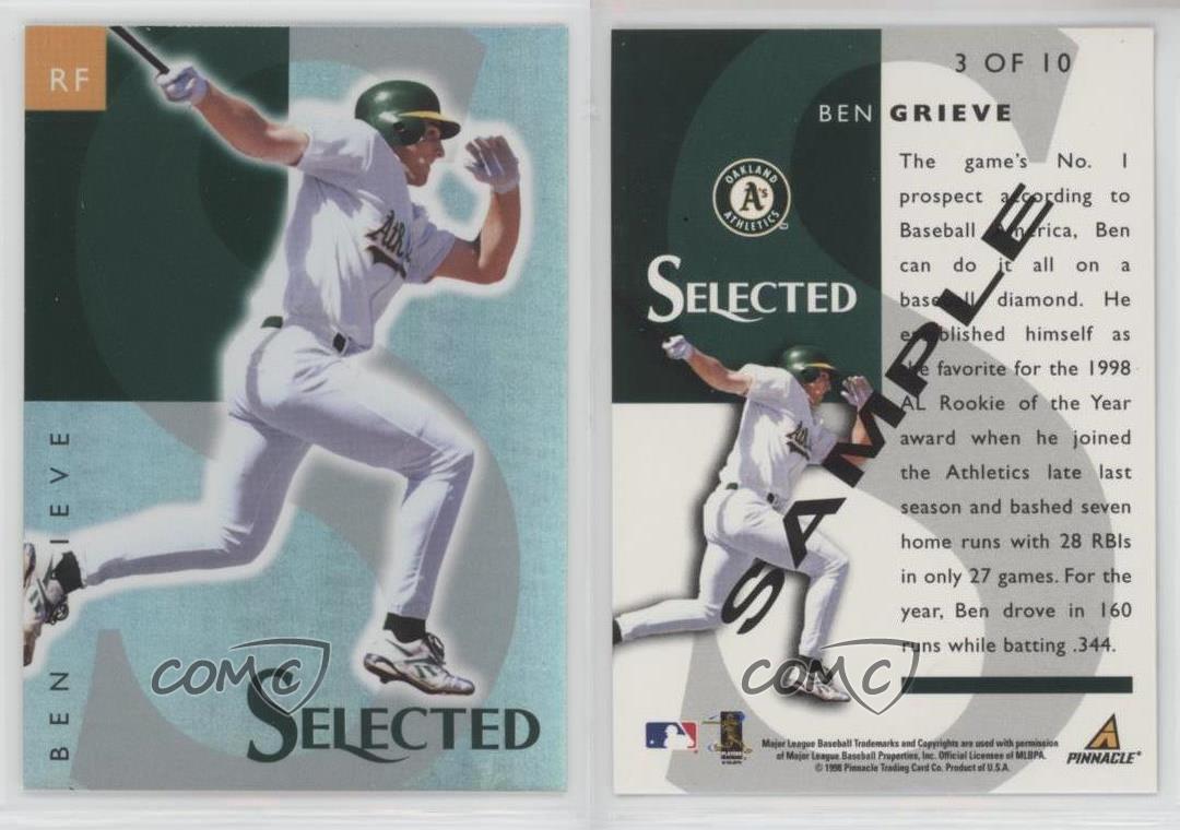 1998 Select Selected Samples Ben Grieve #3 - Picture 3 of 4