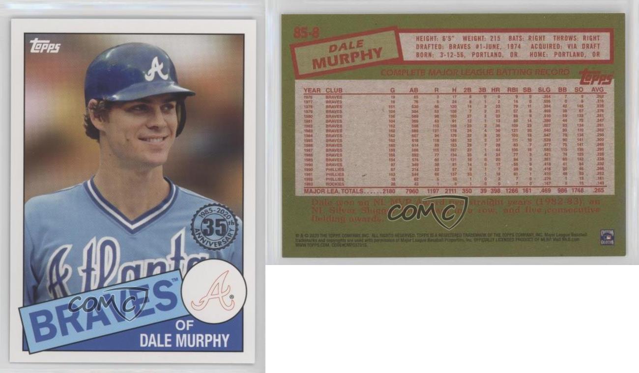  2020 Topps 1985 35th Anniversary #85-8 Dale Murphy