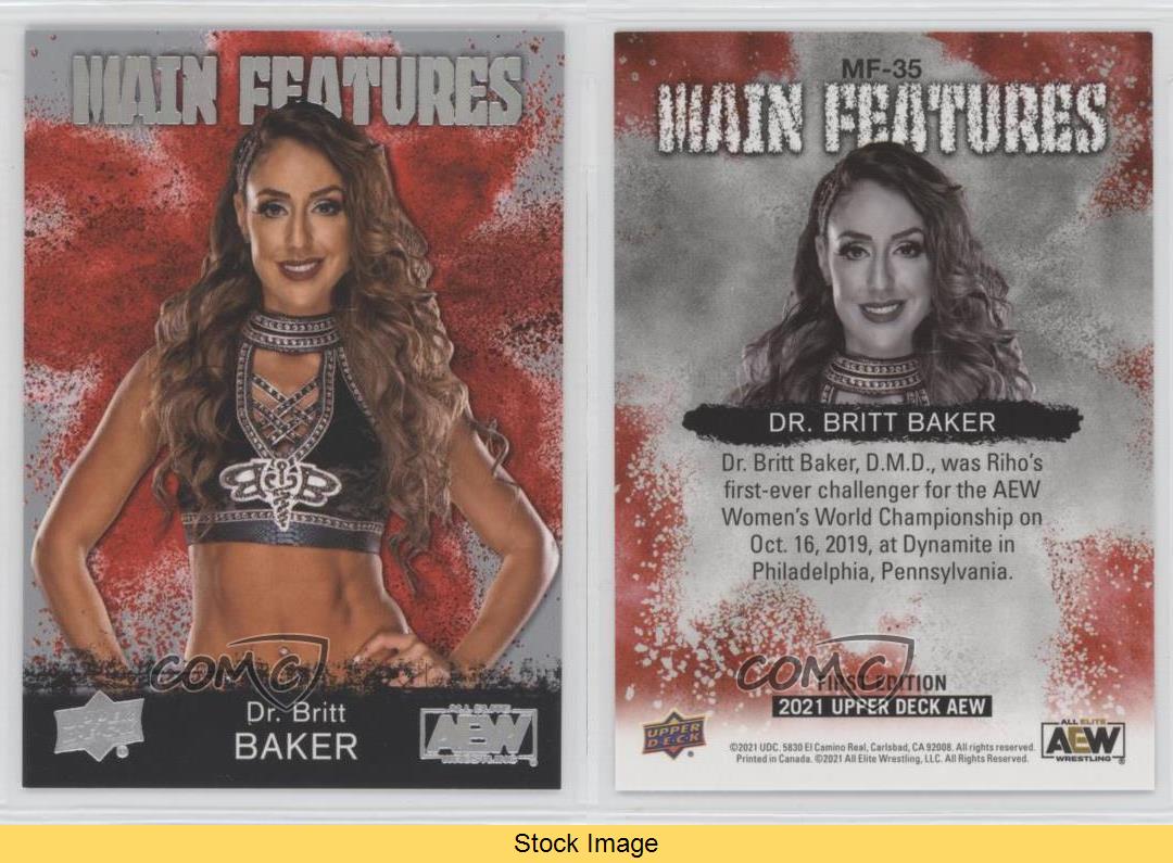 2021 AEW All Elite Wrestling Main Features Silver Dr Britt Baker Rookie RC