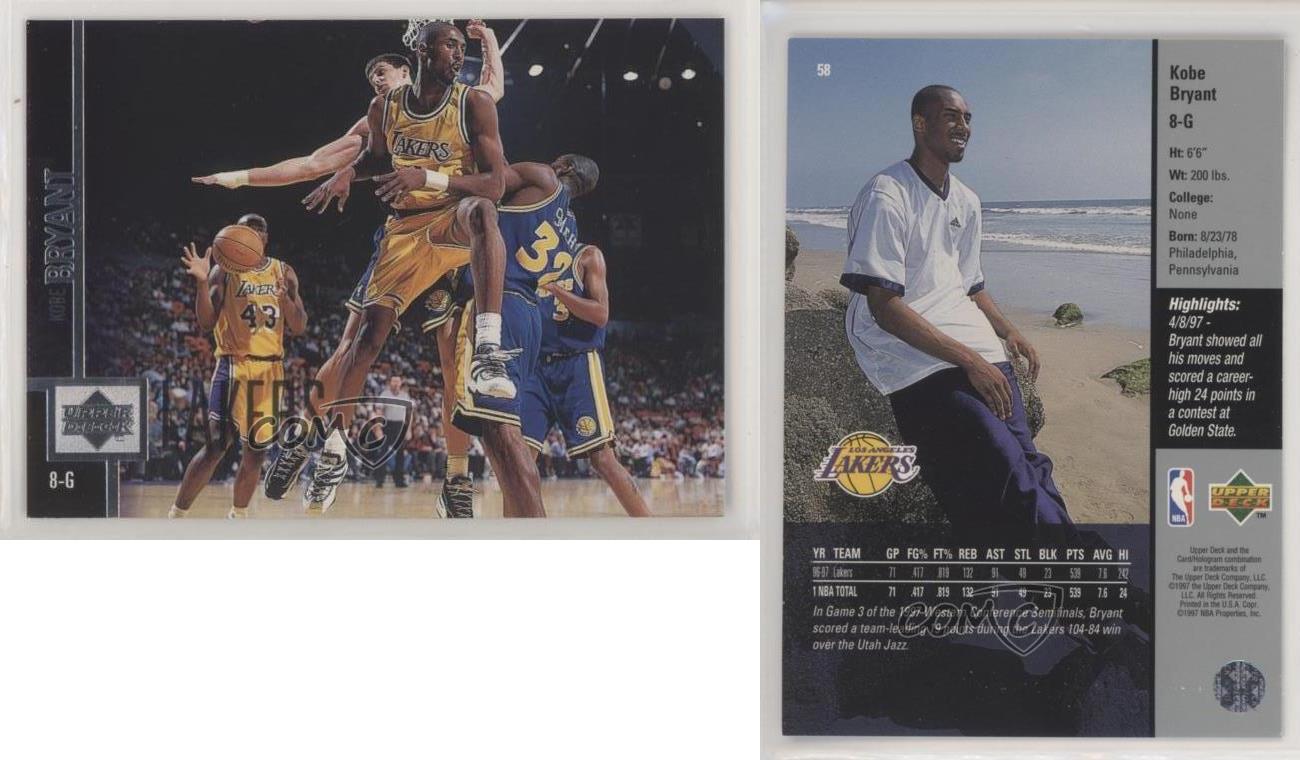 1997-98 Upper Deck Kobe Bryant #58 HOF | eBay 1997-98 Upper Deck Kobe Bryant #58 HOF | eBay
