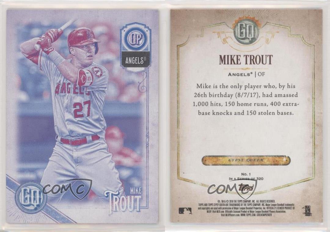 2018 Topps Gypsy Queen Missing Blackplate Mike Trout #1 | eBay
