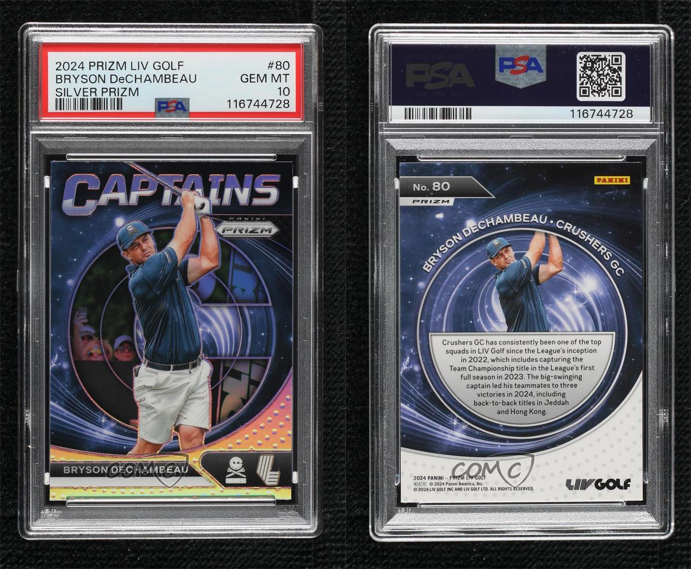 2024 Panini Prizm Liv Golf - Captains Bryson DeChambeau #80 Silver Prizm