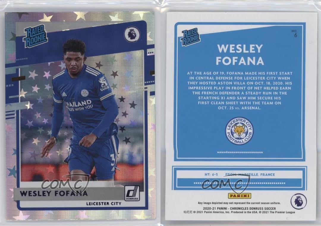 2020-21 Panini Chronicles Purple Astro Wesley Fofana #6 RC