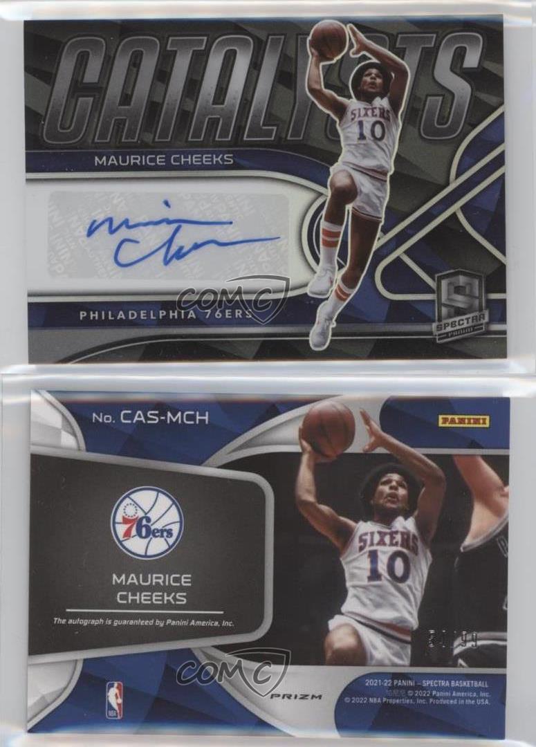 2021-22 Panini Spectra Catalysts Signatures/99 Maurice Cheeks #CAS-MCH Auto Salón de la fama - Imagen 4 de 4