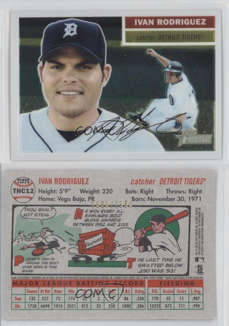 2005 Topps Heritage Chrome THC12 Ivan Rodriguez Detroit Tigers