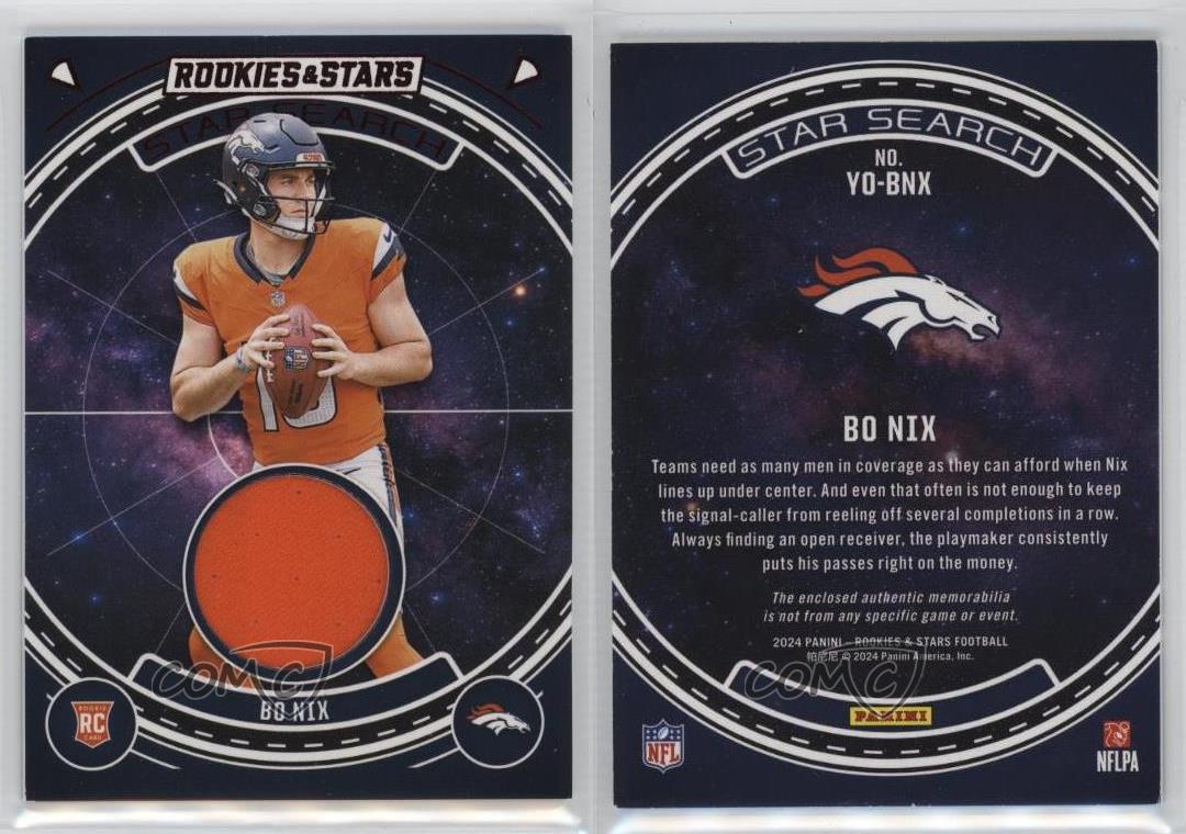 2024 Panini Rookies & Stars Star Search Bo Nix #YO-BNX RC | eBay 2024 Panini Rookies & Stars Star Search Bo Nix #YO-BNX RC | eBay