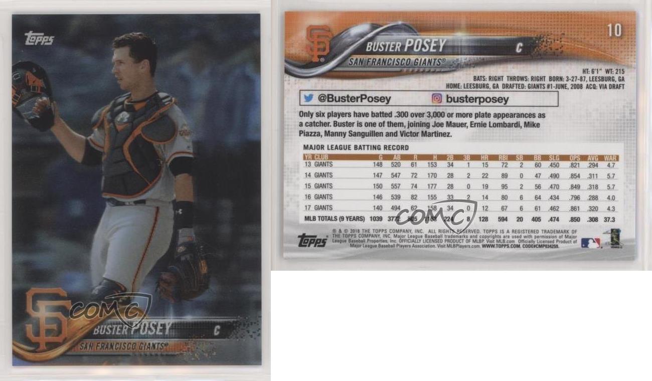 2018 Topps On Demand 3D /269 Buster Posey #10 - Foto 3 di 3