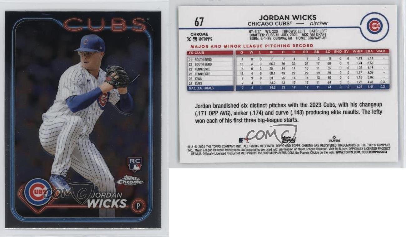 2024 Topps Chrome Jordan Wicks #67 Rookie RC