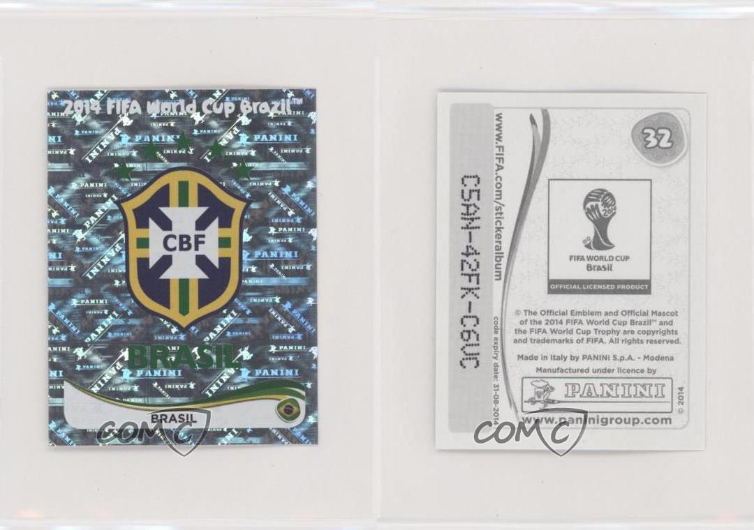 Panini 32 Logo Emblem CBF Brasil FIFA WM 2014 Brasilien