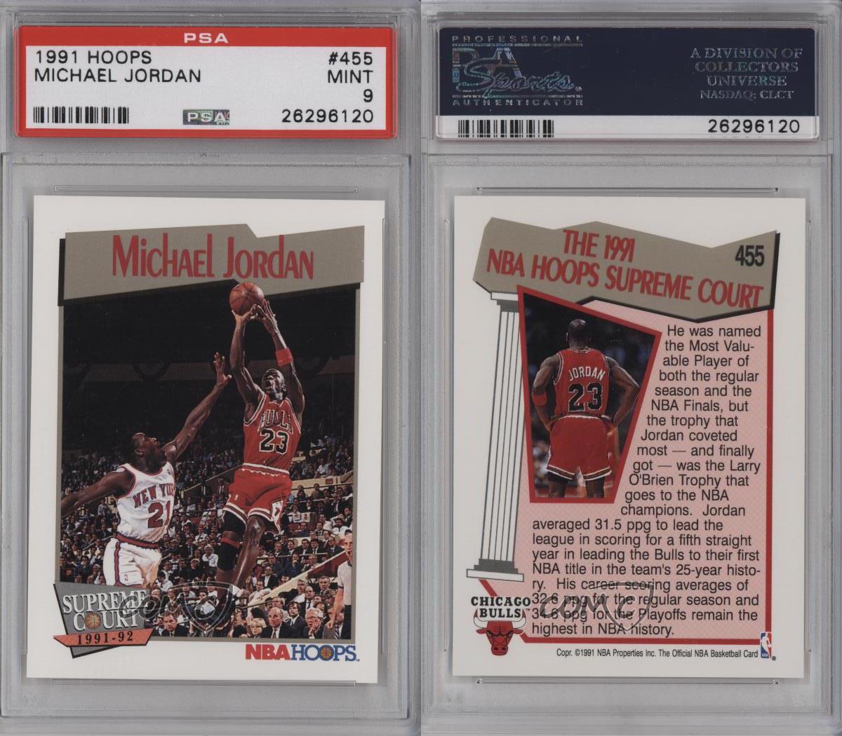 michael jordan chicago bulls nba hoops card
