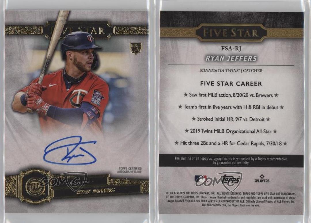 2021 Topps Five Star Auto Ryan Jeffers #FSA-RJ Rookie Auto RC