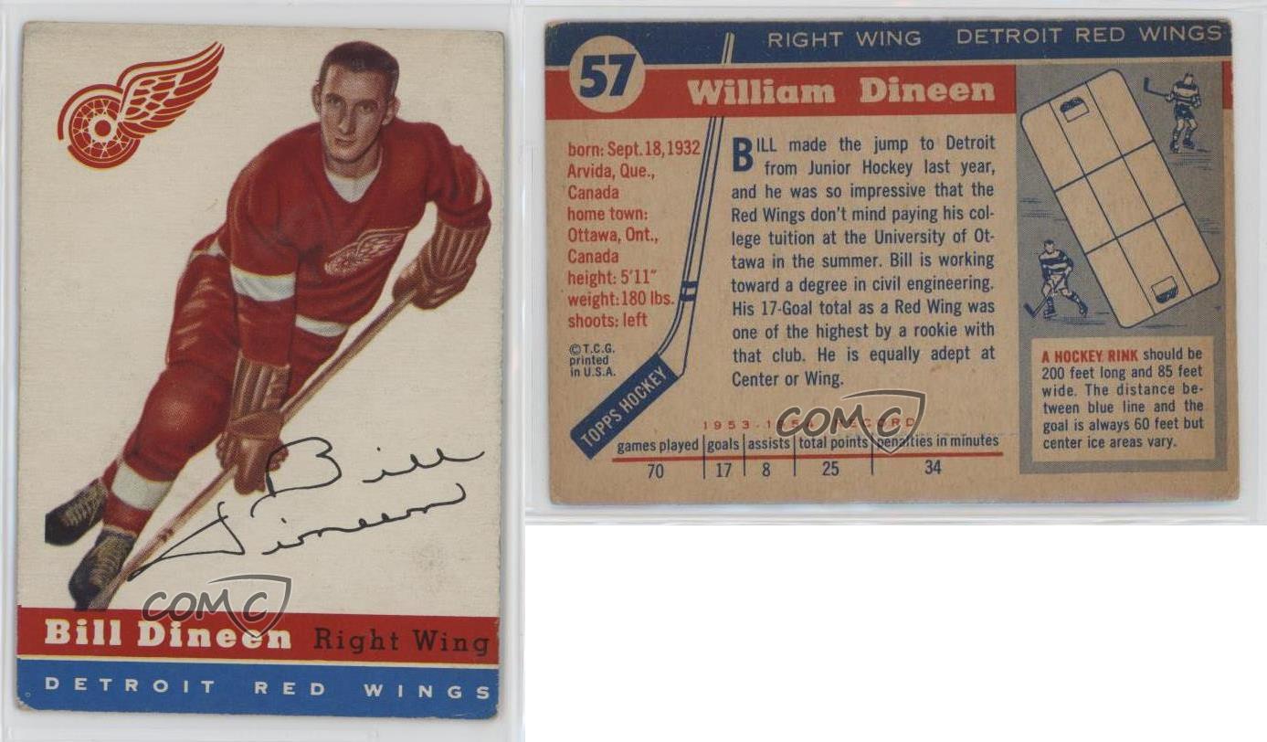 1954-55 Topps Bill Dineen William Dineen #57 - Bild 3 von 3