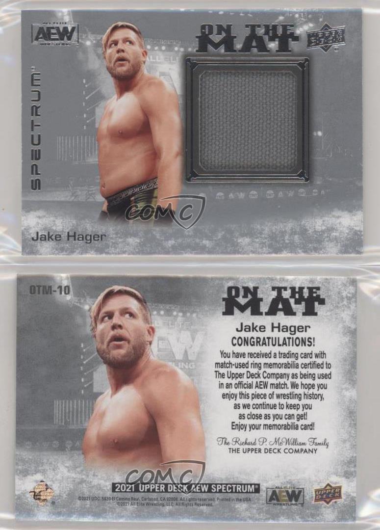 2021 Upper Deck AEW Spectrum On the Mat Relics Jack Swagger Jake Hager #OTM-10