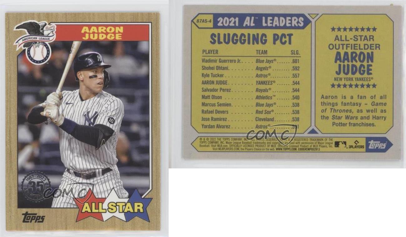 2022 TOPPS SERIES 2 (#87AS-4) AARON JUDGE ALL STAR