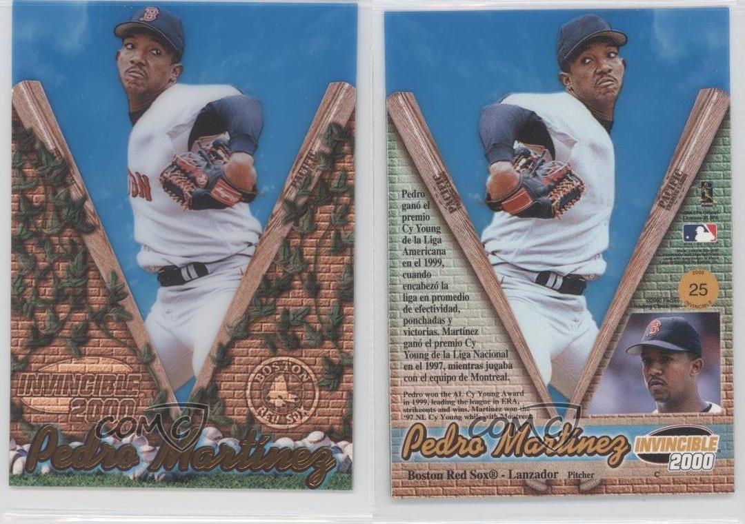 2000 Pacific Invincible Pedro Martinez #25 HOF - Foto 3 di 3