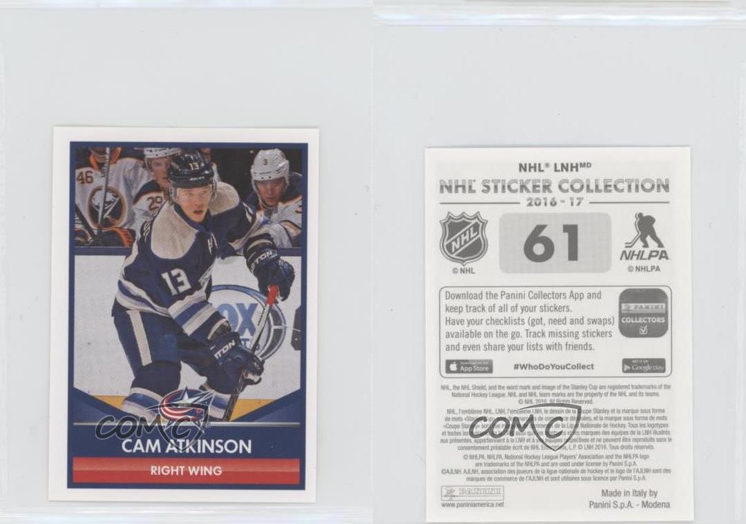 2016-17 Panini NHL Sticker Collection Album Stickers Cam Atkinson #61