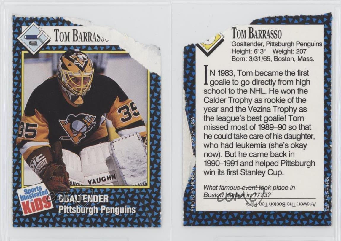 1992 Sports Illustrated For Kids Tom Barrasso Penguins #9 midgrade, creases  🏒