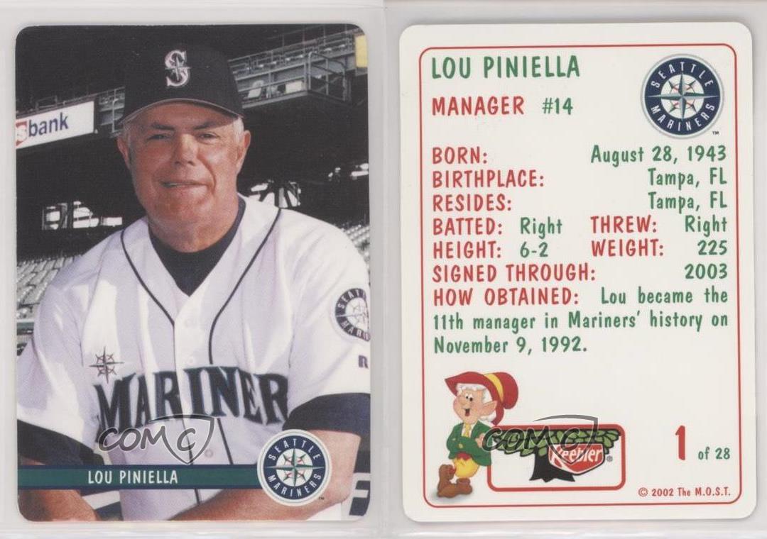 2001 Mariners Keebler #1 Lou Piniella MG - NM-MT - Diamonds in the Rough