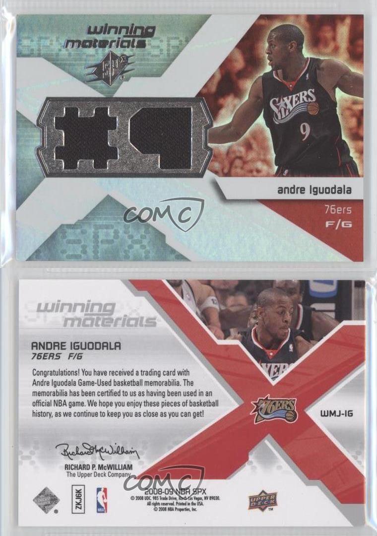 2008-09 SPx Basketball Winning Material JERSEY Number #WMJ-IG Andre Iguodala  at 's Sports Collectibles Store