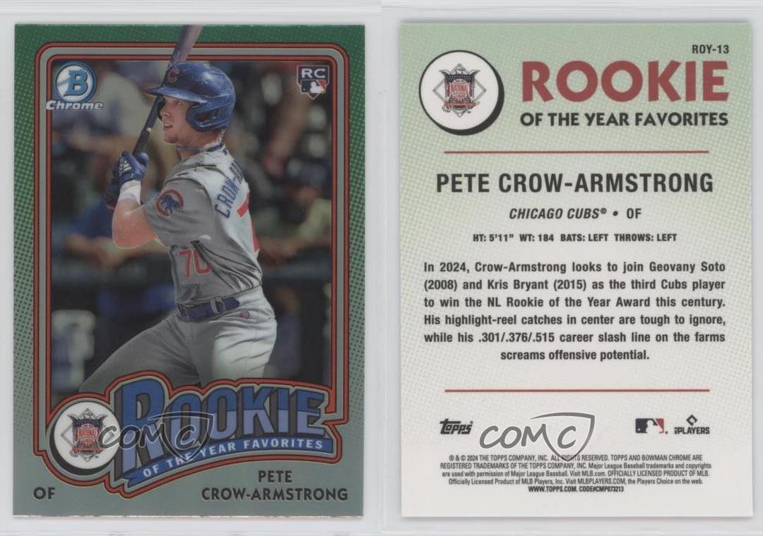 2024 Bowman Rookie of the Year Favorites Pete Crow-Armstrong #ROY-13 RC