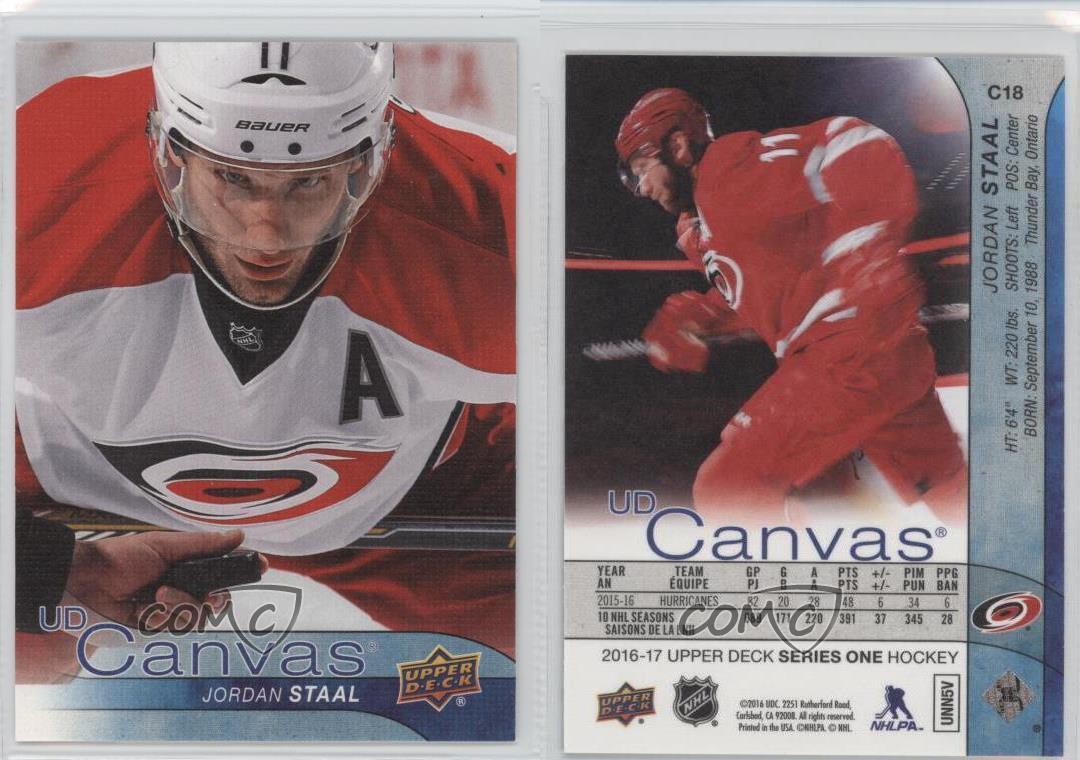 2016-17 Upper Deck UD Canvas Jordan Staal #C18