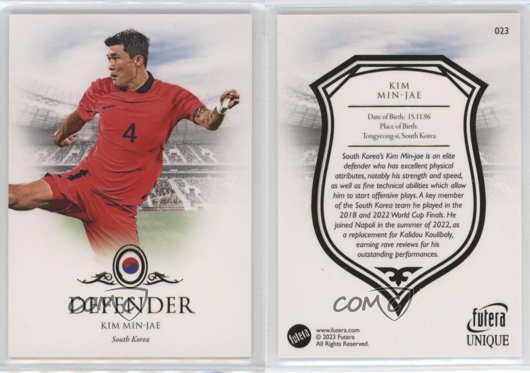 2023 Futera Unique World Football Defenders Kim Min-jae #023 - Picture 4 of 4
