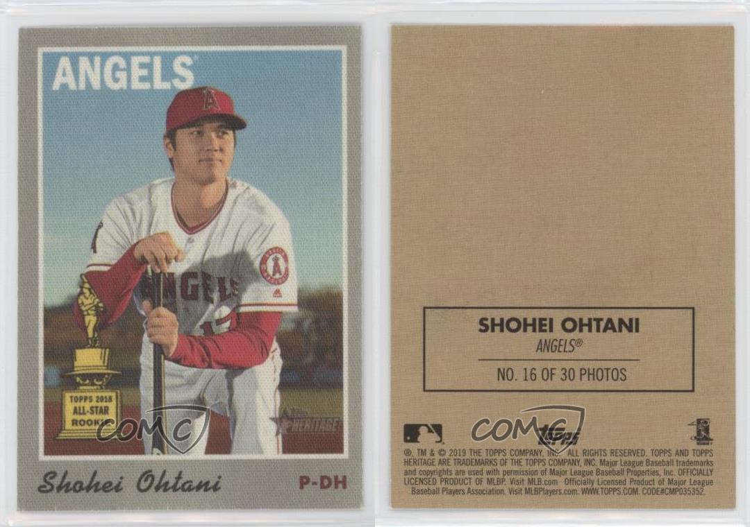 2019 Topps Heritage High Number 1970 Cloth Stickers Shohei Ohtani #16