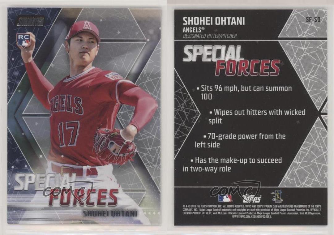 2018 Topps Stadium Club Special Forces Shohei Ohtani #SF-SO Rookie RC | eBay