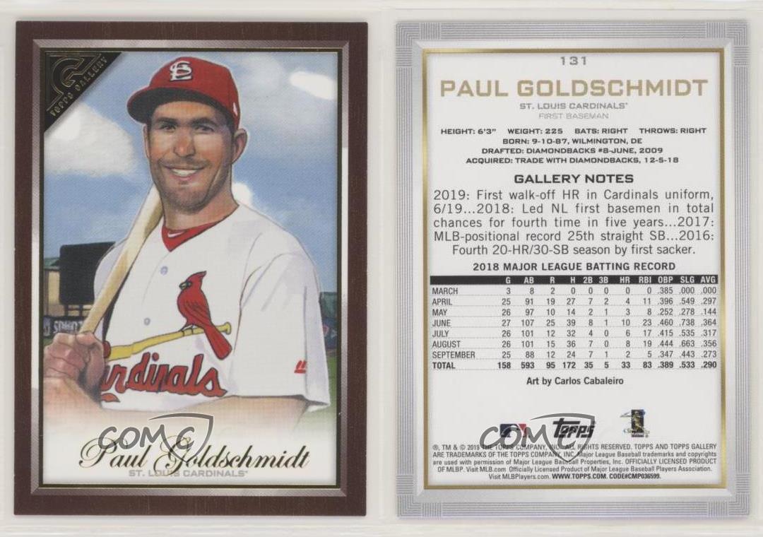 2019 Topps Gallery Paul Goldschmidt St. Louis Cardinals #131