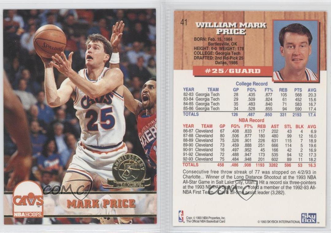 thumbnail 4  - 1993-94 NBA Hoops 5th Anniversary Mark Price #41