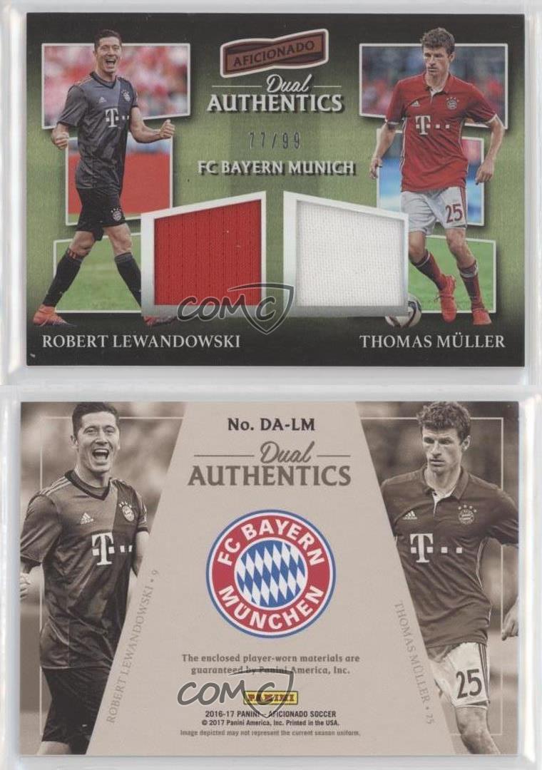 2016-17 Panini Aficionado Dual Authentics /99 Robert Lewandowski Thomas Muller | eBay