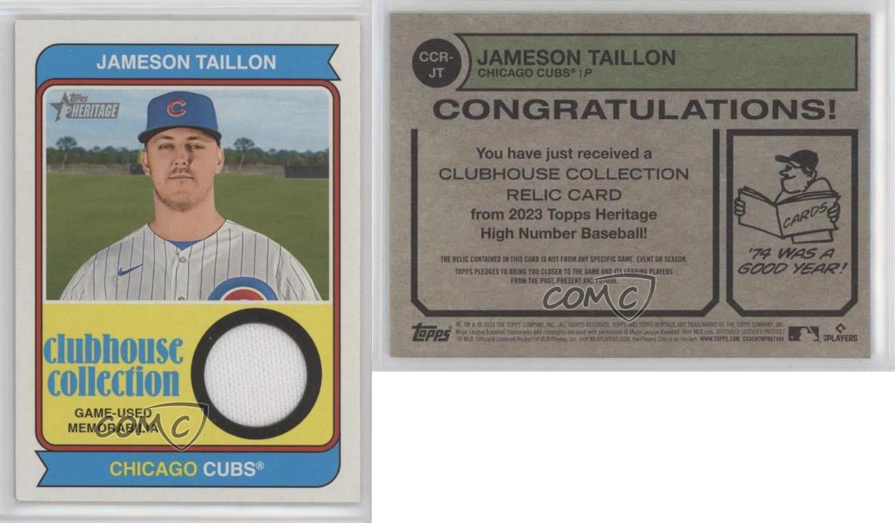 2023 Topps Heritage High Number Clubhouse Collection Relics Jameson Taillon