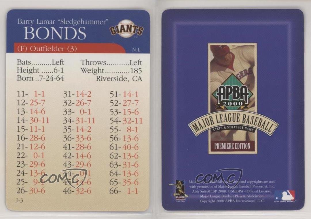 apba barry bonds 2001 baseball card apba barry bonds 2001 baseball card