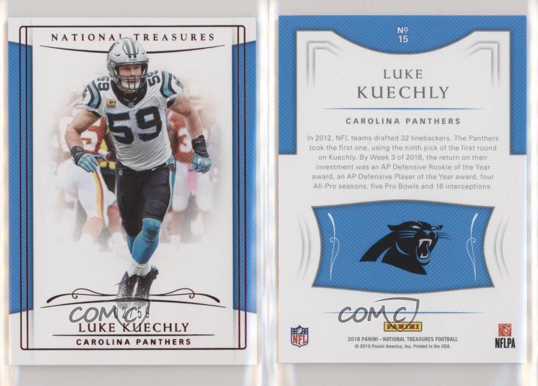 National Treasures Pro Bowl Colossal Jersey Panthers Luke Kuechly