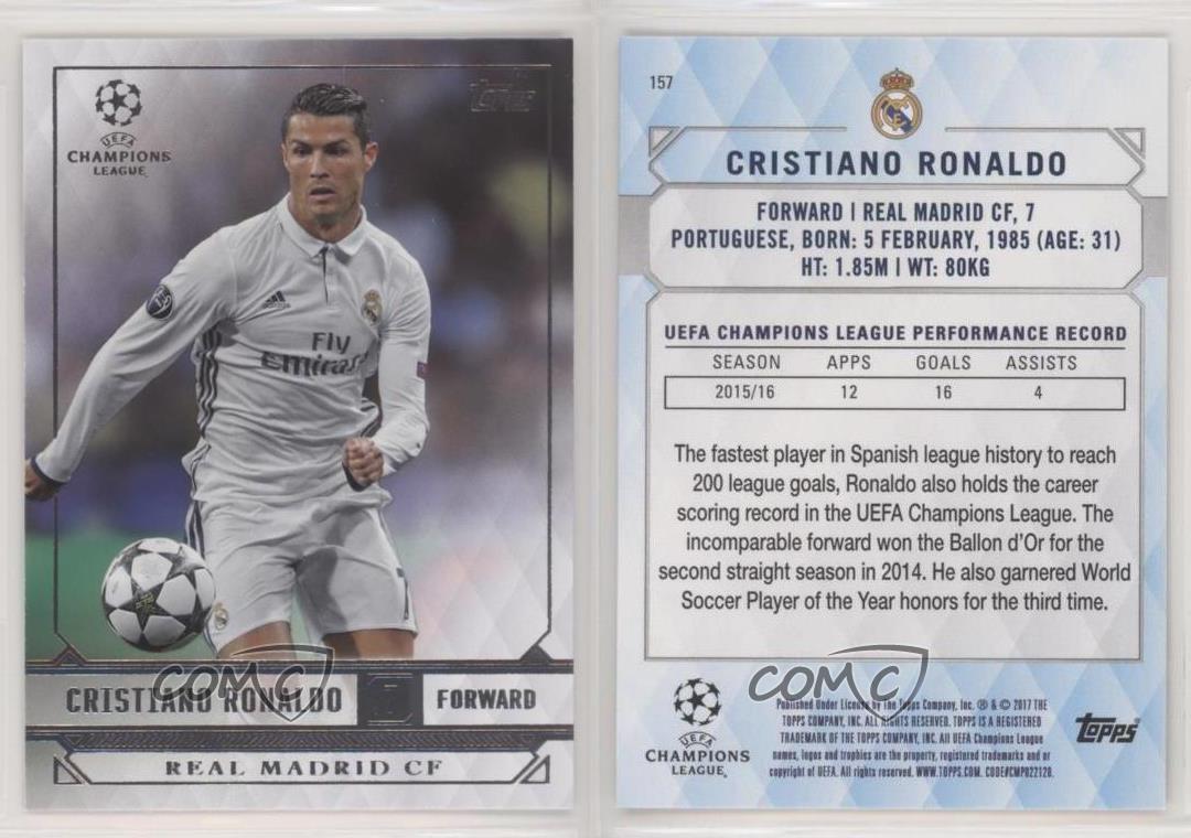 2017 Topps Uefa Champions Liga Showcase 157 Cristiano Ronaldo Real Madrid Cf Ebay