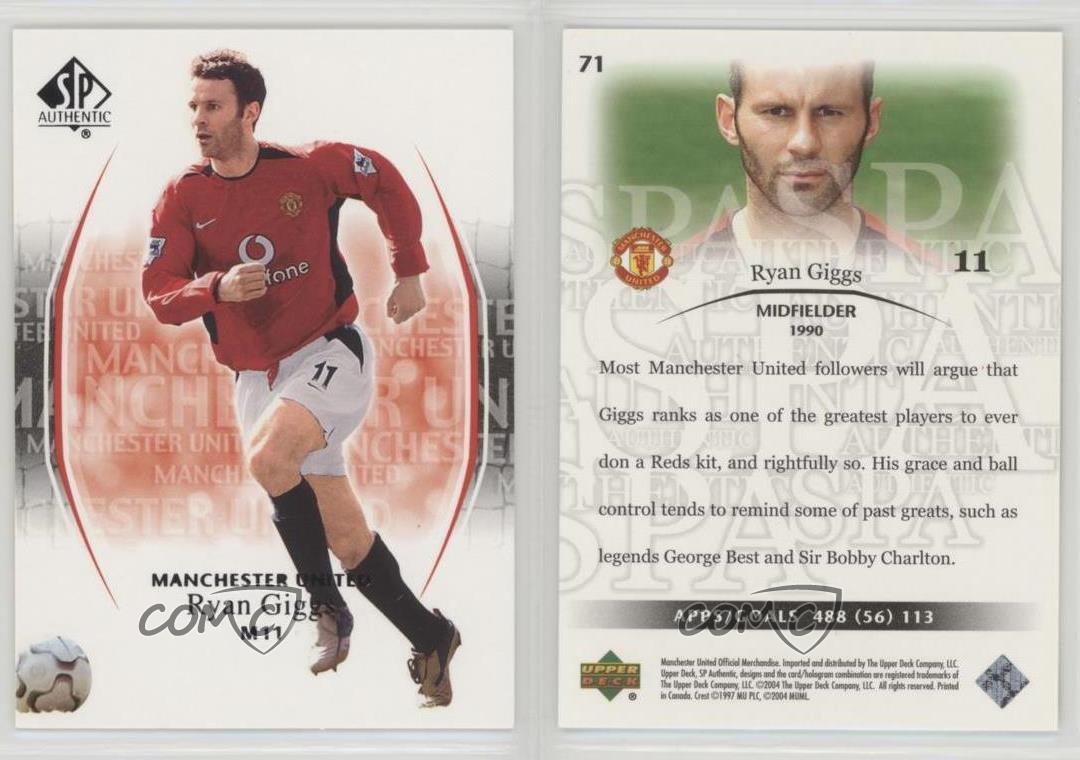 2004 Upper Deck SP Authentic Manchester United RYAN GIGGS Mint 