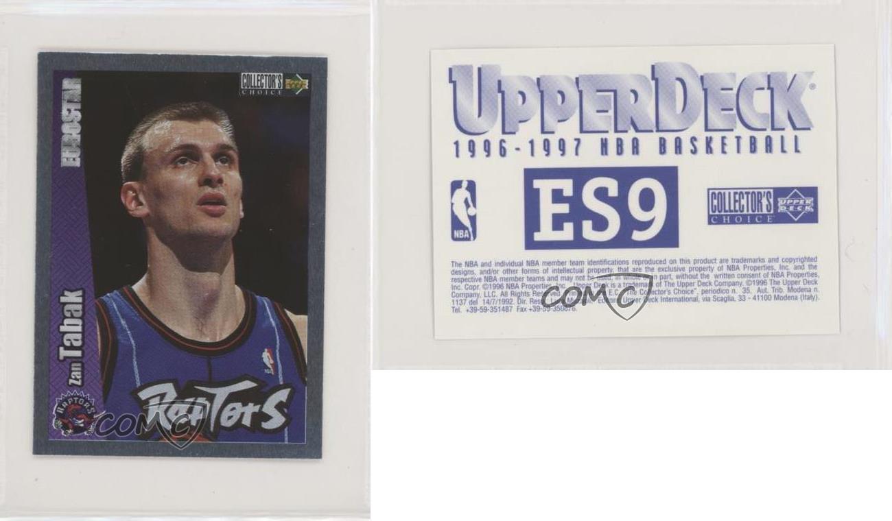 1996-97 Upper Deck Collectors Choice Stickers Italiens Eurostar liquidation Zan Tabak #ES9